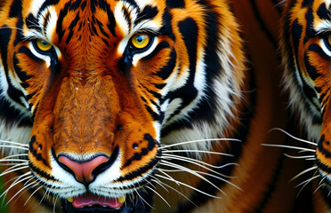 Fototapeta premium Tiger Close - up, Bright Eyes