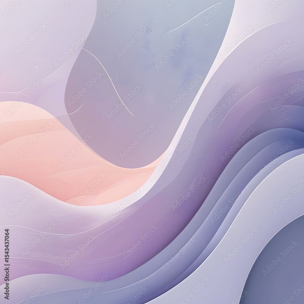Aufkleber abstract pastel design featuring flowing curves and soft gradient tones