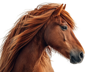 A regal horse, bathed in the ethereal light, displays its noble profile with flowing mane. 