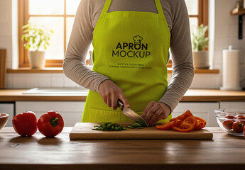 Green Apron Mockup