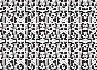 Fototapeta premium Hand drawn geometric seamless pattern