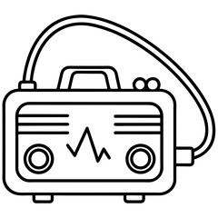 Radiology Equipment Line Art