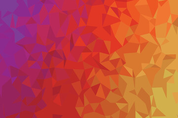 Abstract Low Poly Background Purple Red Orange Yellow Triangles