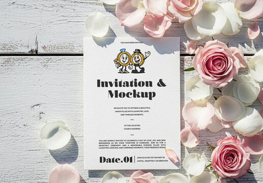 Wedding Invitation Card Mockup