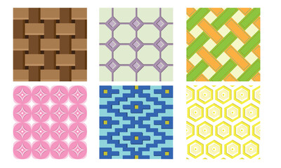 Seamless Geometric and Interlace Pattern Set 