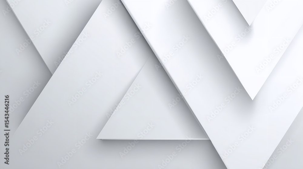 Aufkleber white abstract background design modern minimal geometric shapes triangles paper texture clean and e