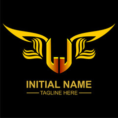 LJ Golden Wing Emblem Logo