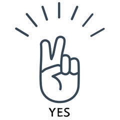 Obraz premium Positive Sign Hand Icon 