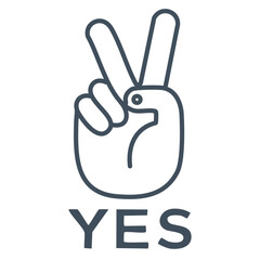 Obraz premium Minimalist Thumbs Up Icon 