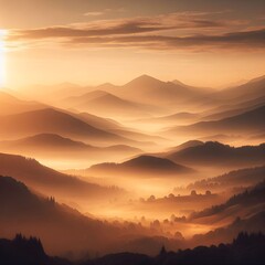 Obraz premium Sunrise in the mountains