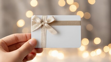 A Gift Card Mockup With An Elegant And Festive Mood