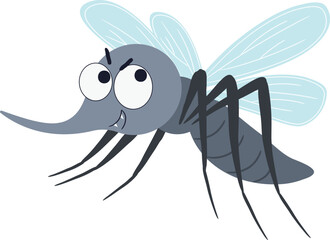 여름의 불청객 여름해충 모기 캐릭터 일러스트 