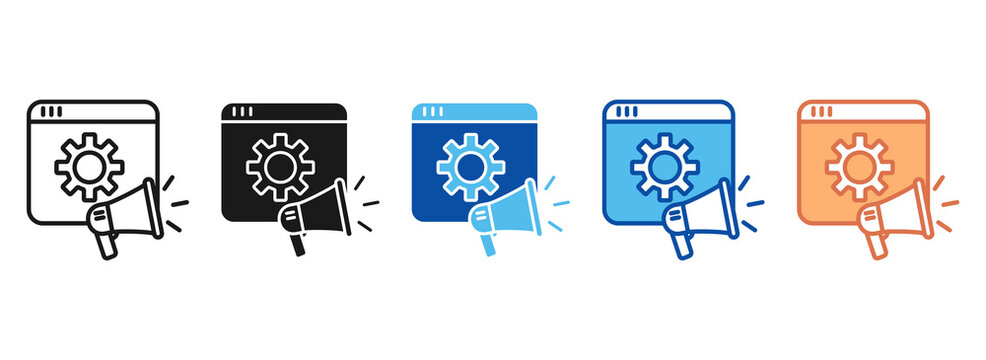 Digital Marketing Icon Set Multiple Style Collection - Powered by Adobe