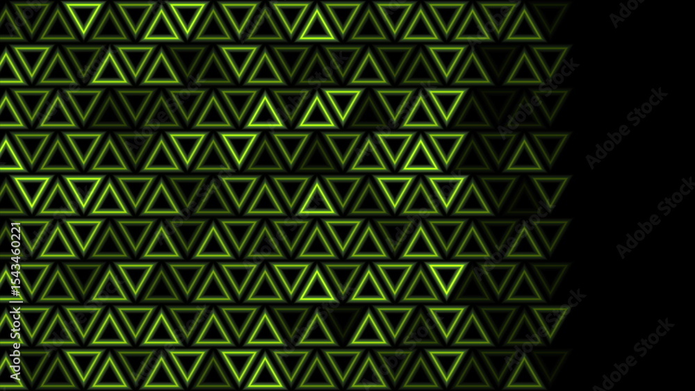 Aufkleber Green geometric linear triangles abstract futuristic modern background