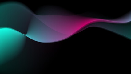 Blue and purple glossy liquid waves minimal abstract elegant background