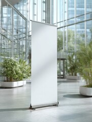 Mockup of a Pull Up Banner for a Corporate Environment