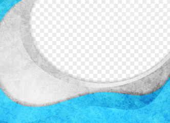 Blue and grey waves abstract grunge corporate background. Vector design