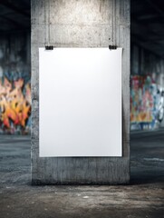 Urban Street A4 Poster Mockup with a Raw Aesthetic