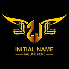 ZJ Golden Wing Emblem Logo