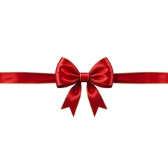 red bow isolated on white,red bow on white background, Red Gift Bow with Ribbon Isolated on White Background
