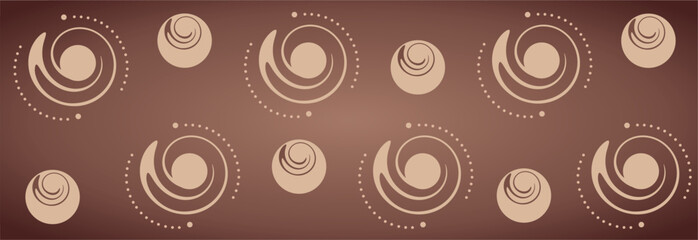 Brown background with circles