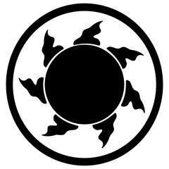 Playful Silhouette designed circular logo