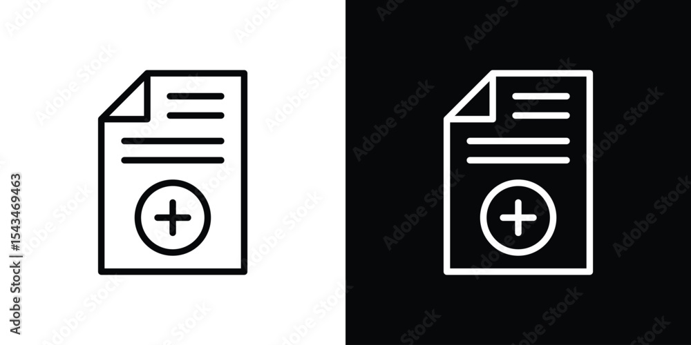 Poster add document icon filled flat sign concept for web design.