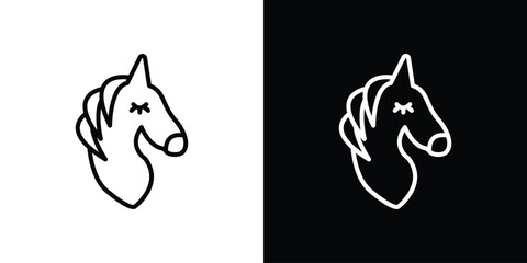 Alicorn icon filled flat sign concept for web design.