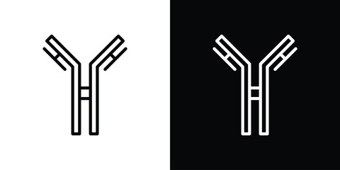 Antibody icon filled flat sign concept for web design.