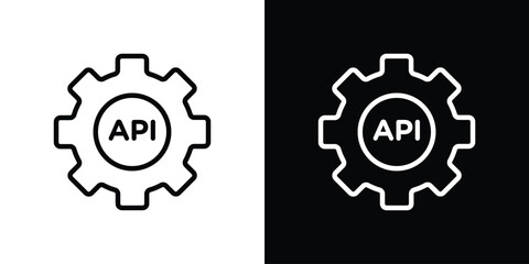 API icon filled flat sign concept for web design.
