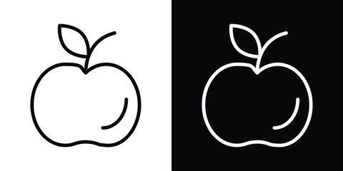 Apple icon filled flat sign concept for web design.