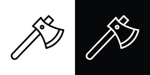 Axe icon filled flat sign concept for web design.