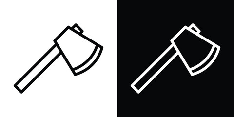 Axe icon filled flat sign concept for web design.