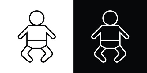 Obraz premium Baby icon filled flat sign concept for web design.