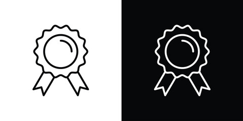 Badge icon filled flat sign concept for web design.