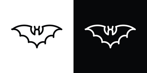 Bat icon filled flat sign concept for web design.