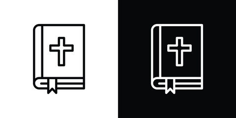 Bible icon filled flat sign concept for web design.