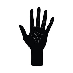 Obraz premium Human hand silhouette vector illustration