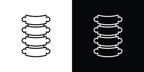 Body spine scan icon filled flat sign concept for web design.