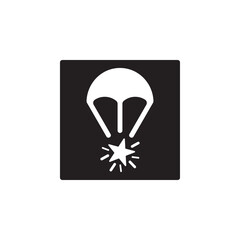 rocket parachute flare icon symbol sign vector