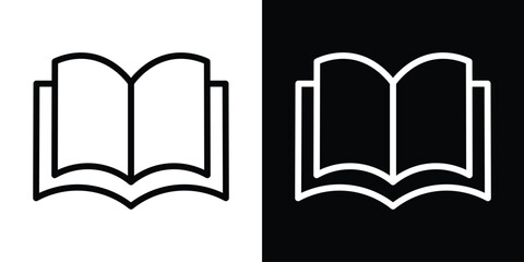 Book icon filled flat sign concept for web design.