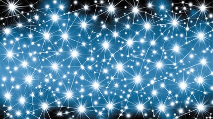 Star Cluster on Blue and Black Background