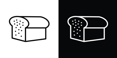 Bread loaf icon filled flat sign concept for web design.