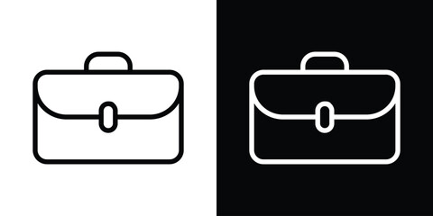 Briefcase icon filled flat sign concept for web design.