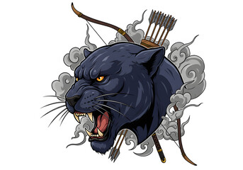 tiger in a black background