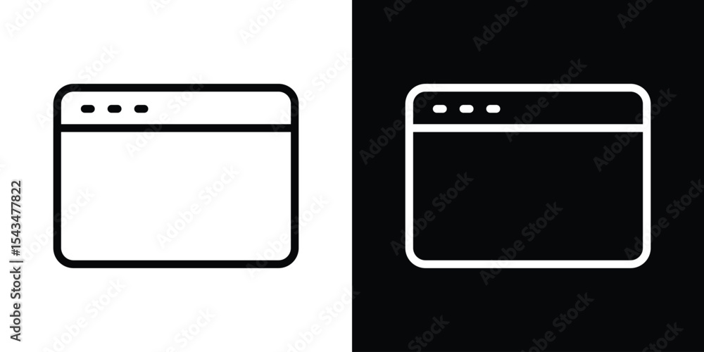 Poster browser window icon filled flat sign concept for web design.