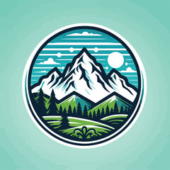 mountain logo image vector template