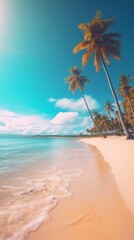 Fototapeta premium landscape coast palm trees on the island