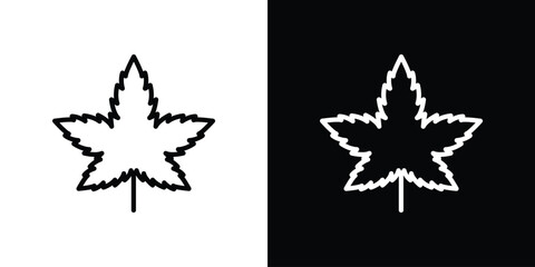 Cannabis icon filled flat sign concept for web design.