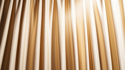 Soft diffuse lighting across curtain creates warm and inviting atmosphere, enhancing elegance of fabric